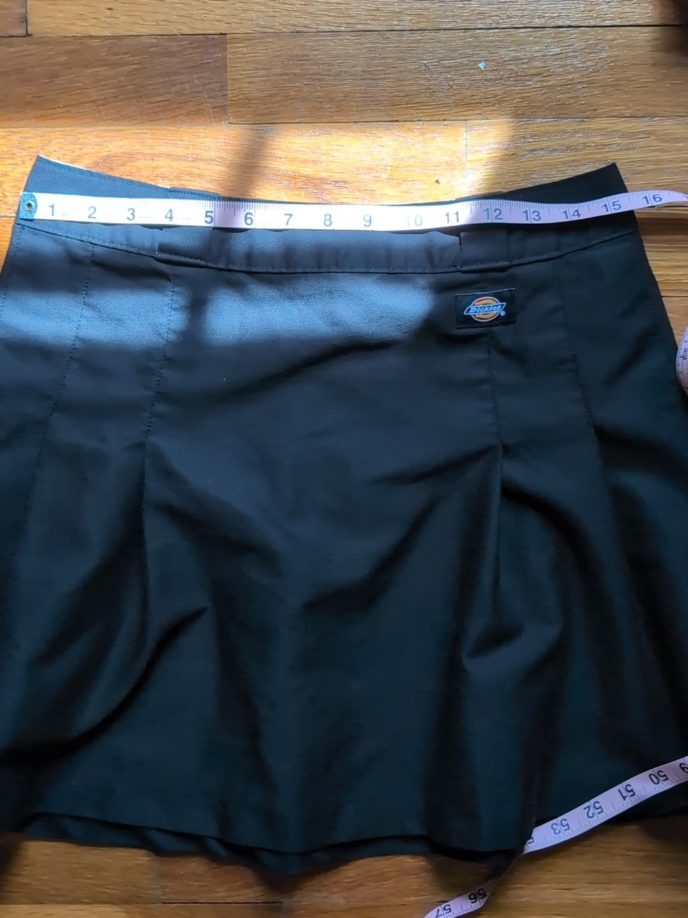 Dickies Black Circle Skirt with Pleated Panels - Picture 8 of 10